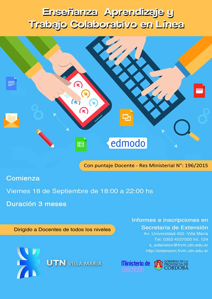 Escuela de Oficios: “TICs para docentes. “Llevá la tecnología al aula”