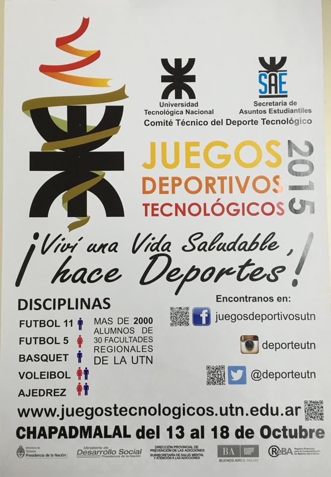 Juegos Deportivos Tecnológicos 2015: Villa María buscará estar entre las mejores facultades de la UTN
